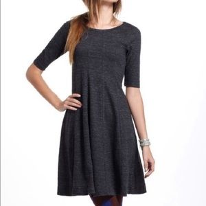 Anthropologie Ganni Gray Threaded Trails Dress S